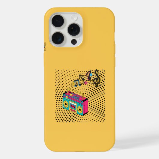 Retro-Audio-Boombox. iPhone Hülle (Rückseite)