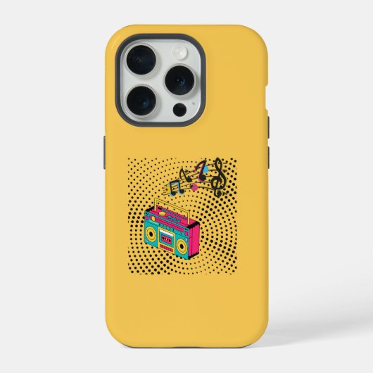 Retro-Audio-Boombox. iPhone Hülle (Rückseite)