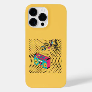 Retro Audio Boombox. iPhone 14 Pro Max Hülle