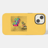 Retro Audio Boombox. iPhone Hülle (Rückseite (Horizontal))