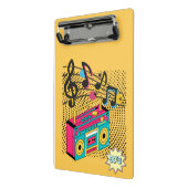 Retro Audio Boombox. Mini Klemmbrett (Gewinkelt2)