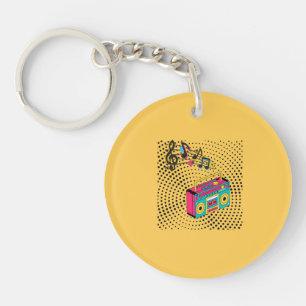 Retro Audio Boombox. Schlüsselanhänger