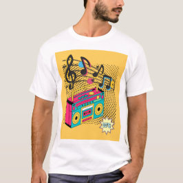 Retro Audio Boombox. T-Shirt