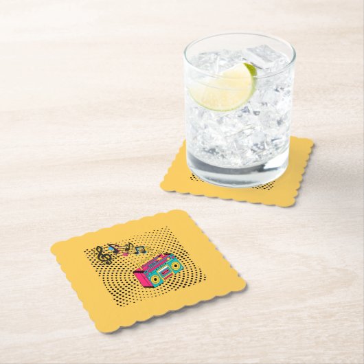 Retro Audio Boombox. Untersetzer (Vor Ort)