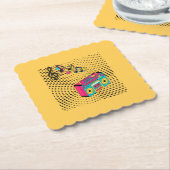 Retro Audio Boombox. Untersetzer (angewinkelt)