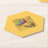 Retro Audio Boombox. Untersetzer (angewinkelt)