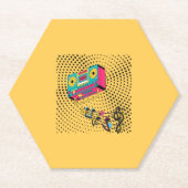 Retro Audio Boombox. Untersetzer (Vorderseite)