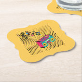 Retro Audio Boombox. Untersetzer (angewinkelt)