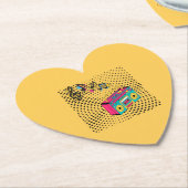 Retro Audio Boombox. Untersetzer (angewinkelt)