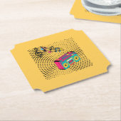 Retro Audio Boombox. Untersetzer (angewinkelt)