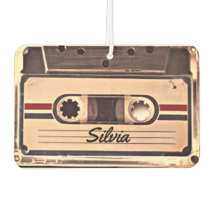 Retro Audio Cassette Individuelle Name Autolufterfrischer