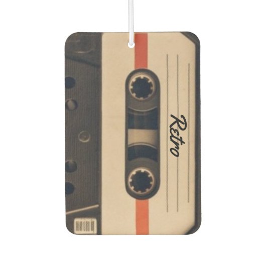 Retro Audio Cassette Individuelle Name Autolufterfrischer (Vorderseite)