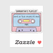 Retro Audio Cassette Mix Band benutzerdefinierten Aufkleber (Blatt)