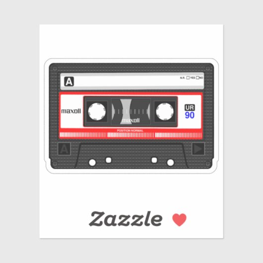 Retro-Audio-Kassettenband Aufkleber (Blatt)
