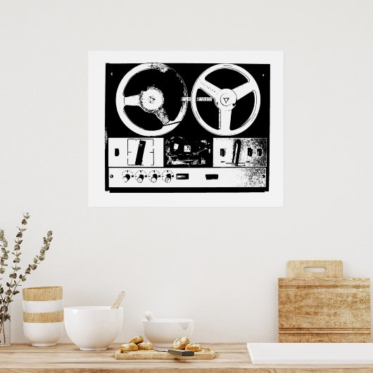 Retro-Audio Poster (Küche)