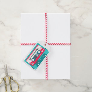 Retro Audio Tape Geburtstagsfarben Geschenkanhänger