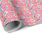Retro Audio Tapes: 80er Style. Geschenkpapier (Rolleneckpunkt)