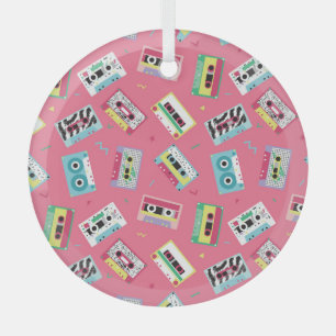 Retro Audio Tapes: 80er Style. Ornament Aus Glas