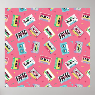 Retro Audio Tapes: 80er Style. Poster