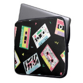 Retro-Audiobänder, 80er-Stil-Muster. Laptopschutzhülle (Vorderseite Links)