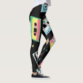 Retro-Audiobänder, 80er-Stil-Muster. Leggings (Rechts)