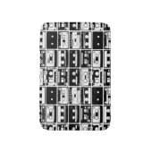 Retro-Audiobänder, altmodisches Muster. Badematte (Vorderseite Vertikal)