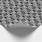 Retro-Audiobänder, altmodisches Muster. Geschenkpapier (Ecke)