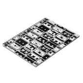 Retro-Audiobänder, altmodisches Muster. Notizblock (Linke Seite)