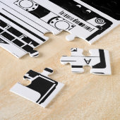 Retro-Audiobänder, altmodisches Muster. Puzzle (Seite)