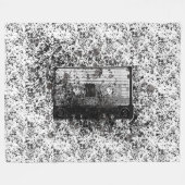 Retro-Audiokassette Fleecedecke (Vorderseite (Horizontal))