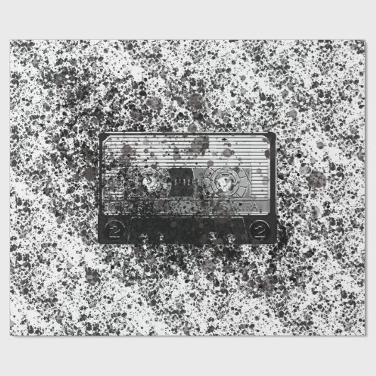 Retro-Audiokassette Geschenkpapier (Flach)