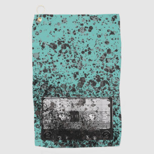 Retro-Audiokassette Golfhandtuch