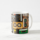 Retro-Audiokassette Kaffeetasse (VorderseiteRechts)
