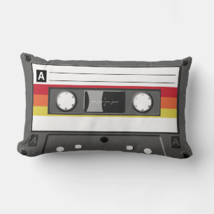 Retro-Audiokassette-Kissen Lendenkissen