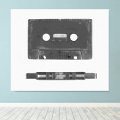 Retro-Audiokassette Leinwanddruck (Insitu (Holzboden))