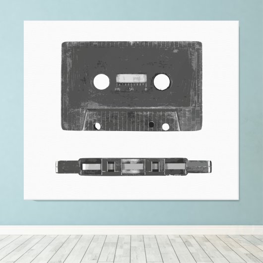Retro-Audiokassette Leinwanddruck (Insitu (Holzboden))