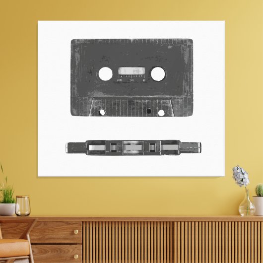 Retro-Audiokassette Leinwanddruck (Insitu (Wohnzimmer))
