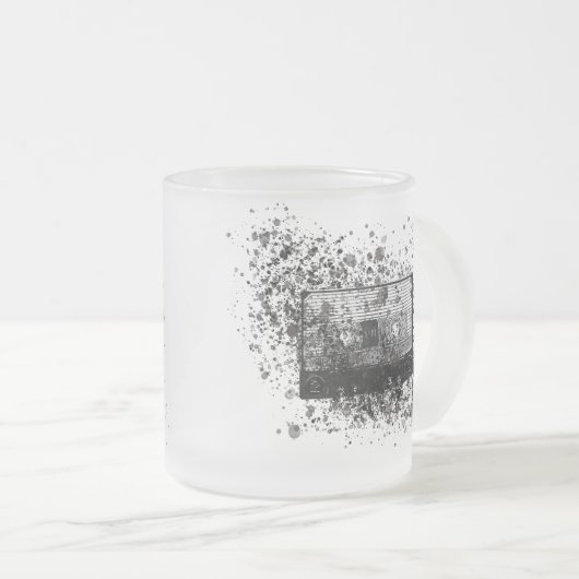 Retro-Audiokassette Mattglastasse (VorderseiteRechts)