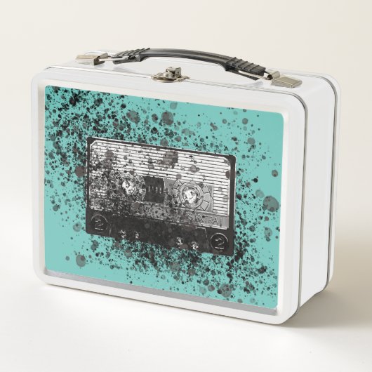 Retro-Audiokassette Metall Brotdose (Vorderseite)