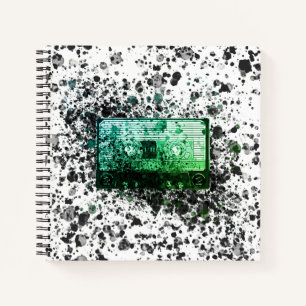 Retro-Audiokassette Notizblock