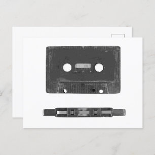 Retro-Audiokassette Postkarte