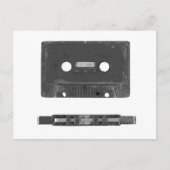 Retro-Audiokassette Postkarte (Vorderseite)