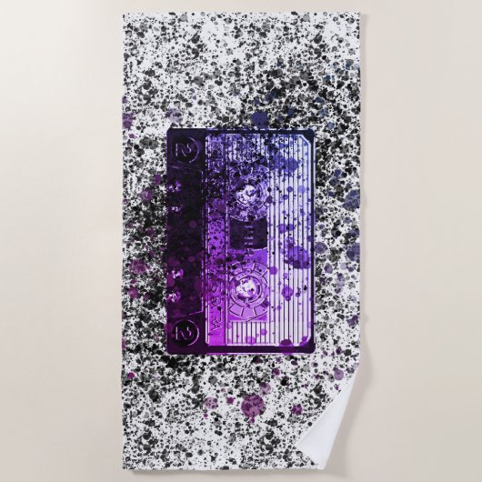Retro-Audiokassette Strandtuch (Vorderseite)