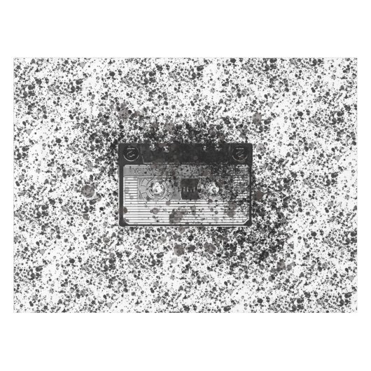 Retro-Audiokassette Tischdecke (Vorderseite (Horizontal))