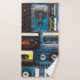 Retro-Audiokassetten Badehandtuch