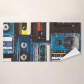 Retro-Audiokassetten Badehandtuch (Badehandtuch)