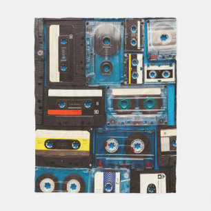 Retro-Audiokassetten Fleecedecke