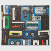 Retro-Audiokassetten Geschenkpapier (Flach)