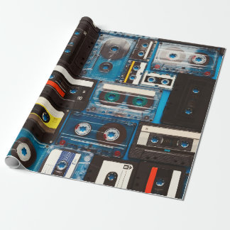Retro-Audiokassetten Geschenkpapier