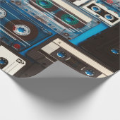 Retro-Audiokassetten Geschenkpapier (Ecke)